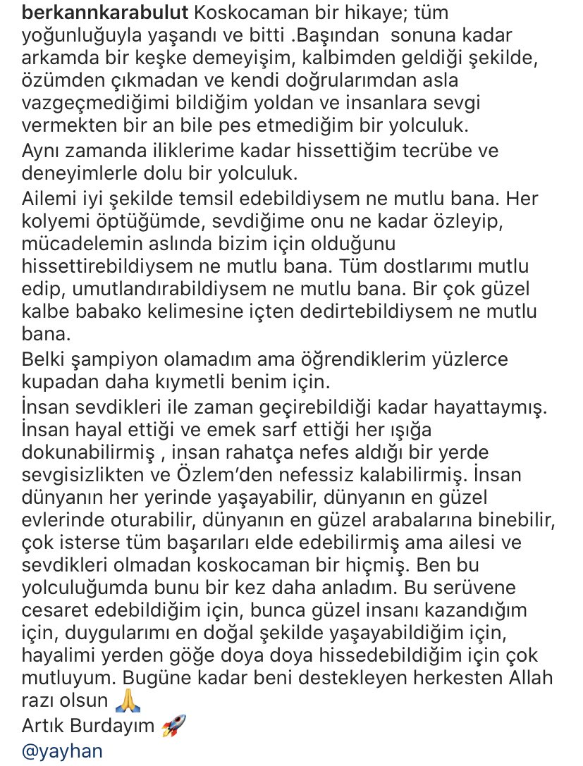 berkankofficial's tweet photo. Berkan’ımızın survivor sonrası ilk instagram paylaşımı ve altına hislerini döktüğü o mükemmel satırlar❤️⚡️ 

#BerkanKarabulut #Survivor2020 https://t.co/lh4I7JmnQx