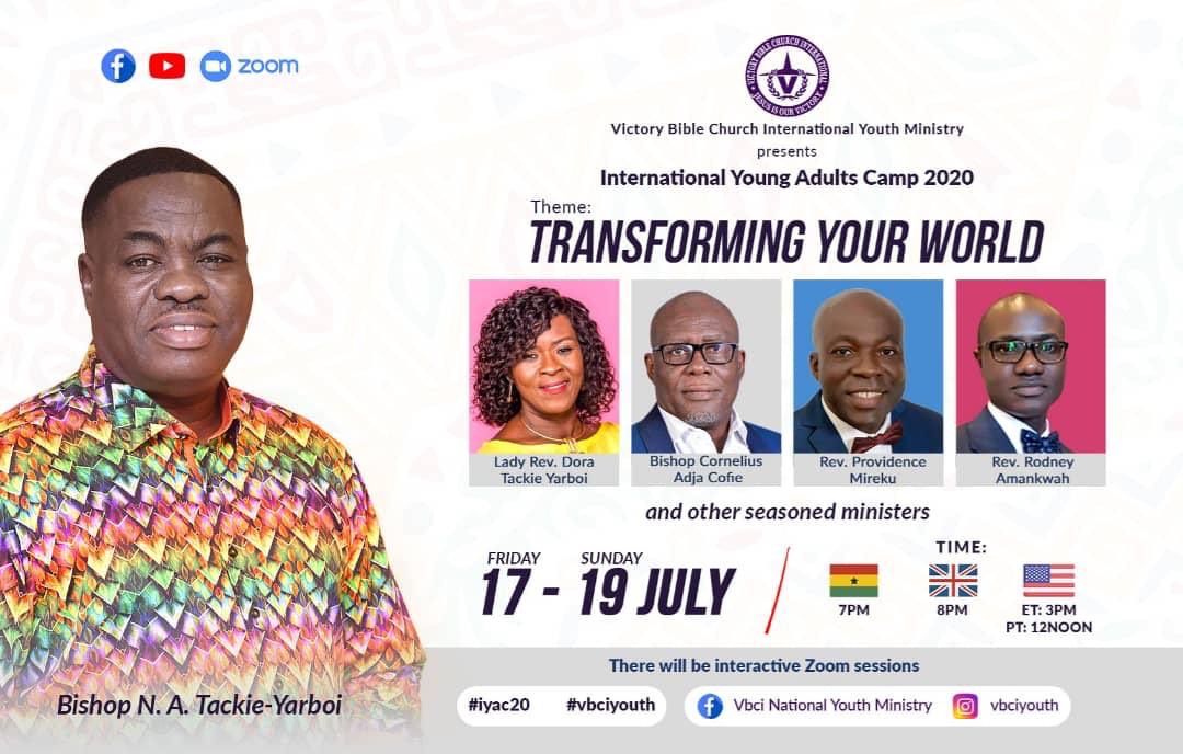 ngc_victory's tweet photo. This weekend, VBCI Youth🇬🇭 will be having an International Young Adults Camp! (@VbciYouth) with our father , Bishop Tackie Yarboi. Join to have a powerful time https://t.co/jvlhVFyLeW