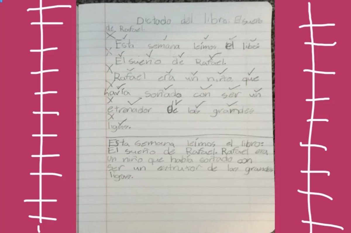 SraLaurel's tweet photo. A great example of what a wonderful job our summer students are doing. #dictado #AHISDSI2020 #SoProud  @WoodridgeElem https://t.co/wlgDDf0NB5