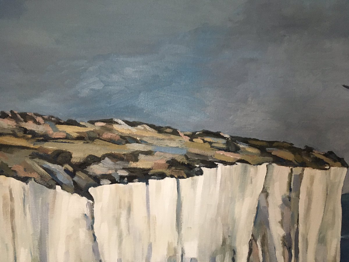 maxangusmaker's tweet photo. A few pics of the just about finished 90x75cm oil on canvas of the beloved cliffs at St Margaret’s Bay #nature #dovercliffs #oilpainting https://t.co/ohy0prWlmq