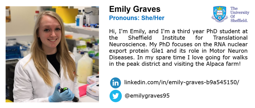 From  @sheffielduni we have Emily, who is in the 3rd year of her PhD!