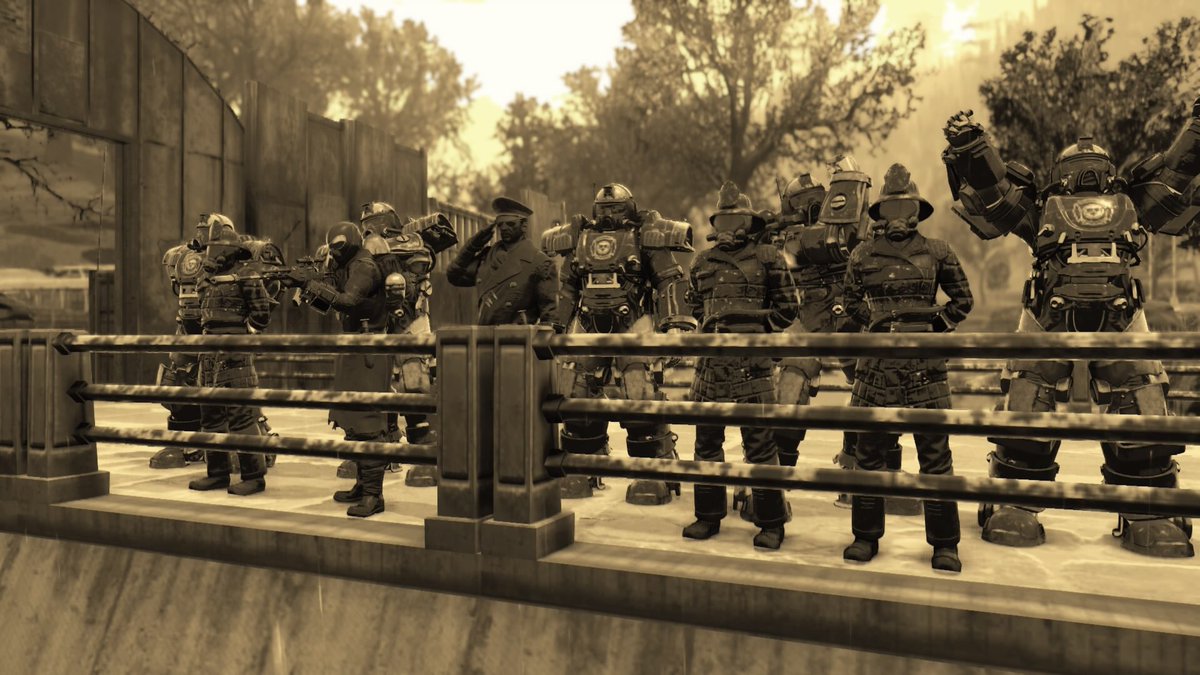 FFive0's tweet photo. Much like our predecessors, the Five-0 New Responders will always serve with pride and for the people of Appalachia. Our time is now and will someday pass, but the images of the days will live on...
@Fallout @BethesdaStudios @AppalachiaHowie @ArtF76 @MoreFallout https://t.co/FixqpcHGtX