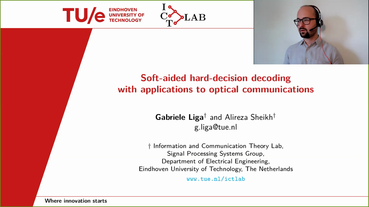 taodream's tweet photo. If you are attending #APC2020 (#SPPcomm) today and you like #FEC, don't miss my virtual presentation on this new "craze" in #optcomms called "soft-aided HD decoders"...See you later in SpTh3I! (7:30pm CEST/1:30pm EDT) @OpticalSociety https://t.co/ktYJiot26n