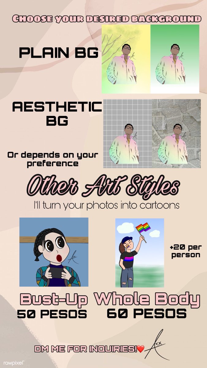 ashuuxx_vector's tweet image. [PLS RETWEET] thank you😭❤️

ART COMMISSION STARTS @ 20

For atleast 20Php you can get your own vector art made by yours truly✨

(have other art styles,check pics 👇)

Dm me if ure interested, or contact me in TG: @/ashuuxx