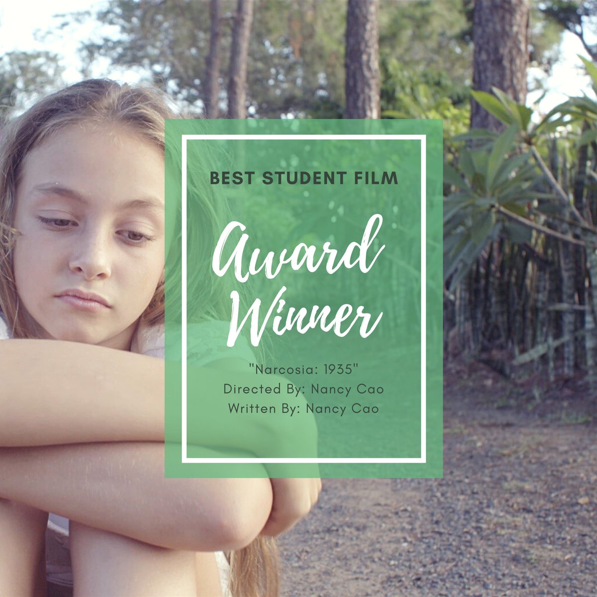 CoreFilmFest's tweet image. Congratulations to this year's Best Student Film Award Winner: "Narcosia: 1935"
Directed &amp;amp; Written By: Nancy Cao