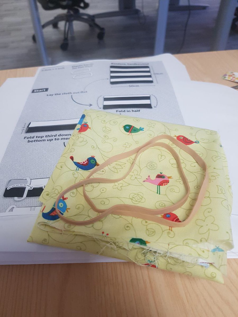 laurencsc's tweet photo. Following the increasing need to wear a face mask in public spaces we’re providing our customers at @PfPLivingPlus Mellor’s Lodge the materials &amp; instructions to make their own (no sewing involved!). It’s so important to keep help keep our customers safe in this strange times 💚 https://t.co/qahskyx0pU