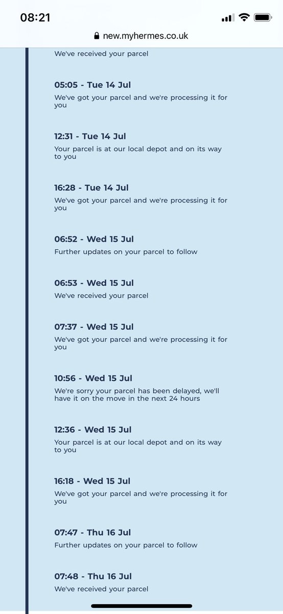 Er1n106's tweet photo. @Hermesparcels tell me why and how this keeps happening!! Explain pls!!! https://t.co/iSTAhsnrbj