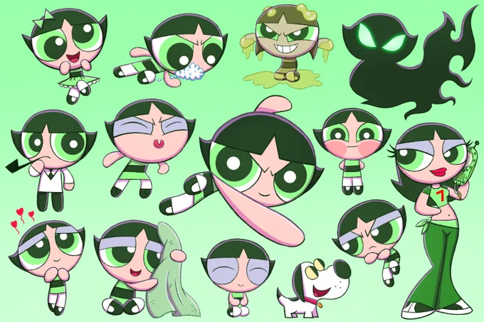 いろんなバターカップ描きました
#ThePowerpuffGirls 