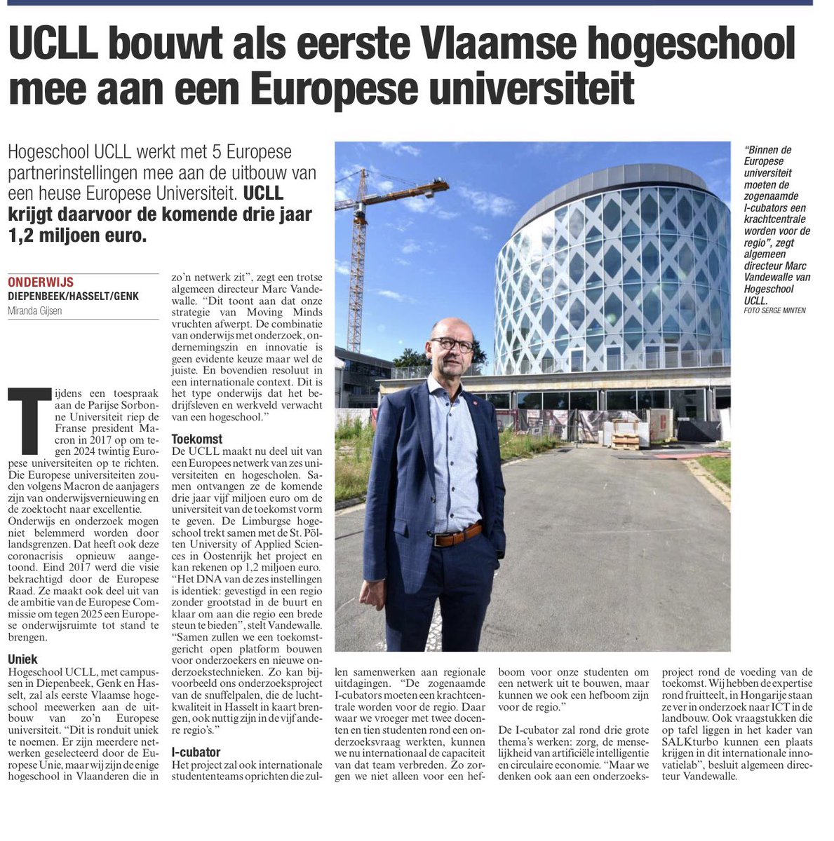 windeher's tweet photo. Knap @UCLL, ⁦@vandewalle_marc⁩. #UCLL al decennia lang sterk betrokken op de regio met een internationale inslag https://t.co/IvxC5sS6wa