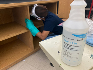 pvdschools's tweet photo. Our custodial staff is hard at work in every school building, sanitizing and disinfecting our classrooms for fall. The deep cleaning process includes applying EPA-approved, hospital-grade disinfectant as we sanitize every touchable surface in every occupiable space. #PPSDfall2020 https://t.co/5DDb8Ro1aD
