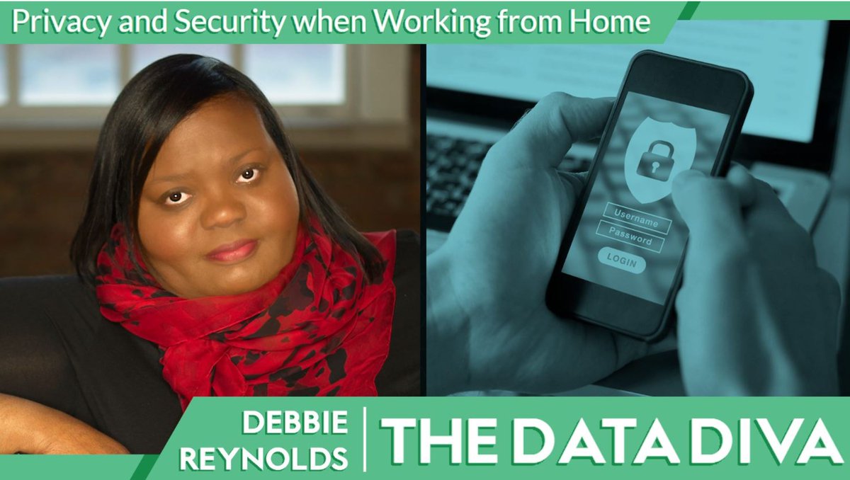 Recent events prove anyone can be vulnerable to cyber-attacks at home. Listen to cyber-security expert Debbie Reynolds explain some of the data challenges behind working from home bit.ly/30gXqL9

#datacompliance #datasecurity #wfh #compliancerisk