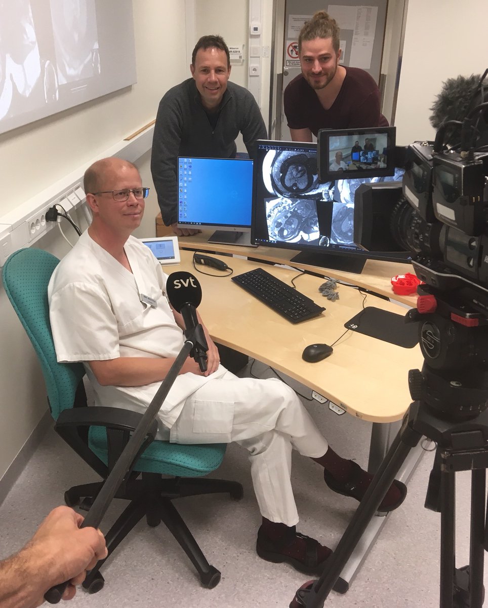 Today we had SVT skåne interviewing <a href="/3dSkane/">3D Print Centre at Skåne University Hospital</a> and Lund Cardiac MR group - lot of fun. #fetalCMR, #CMR, #3dprinting