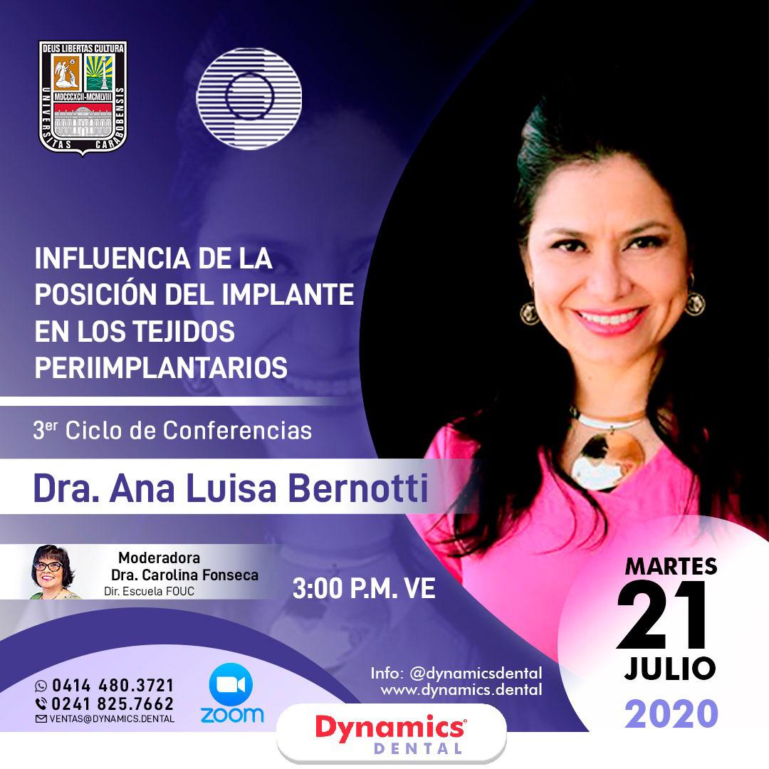 svperiodoncia's tweet photo. El 21/7 la Dra. @BernottiAna miembro activo de nuestra sociedad conversará acerca de "La influencia de la posición del implante en los tejidos periimplantarios". Los esperamos https://t.co/BqhF7JlCSx