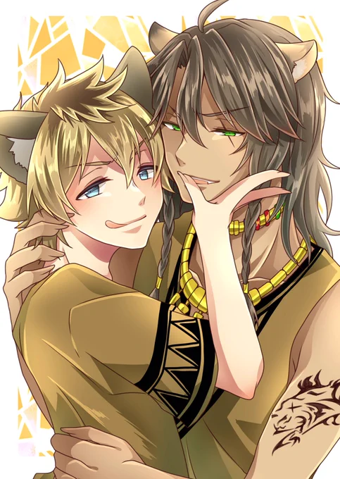 レオラギ。
駆け引きも出来るラギーくん、可愛…
 #twst_BL 