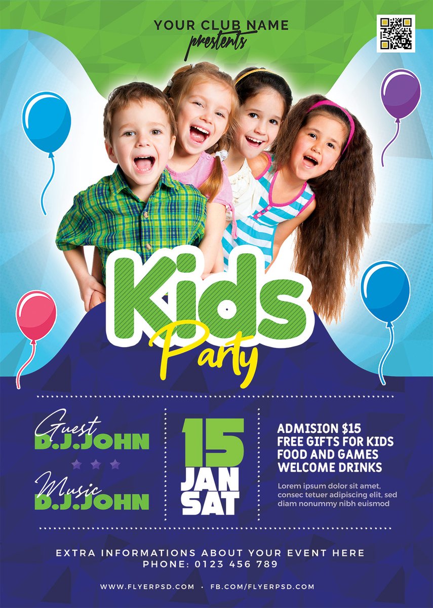 Free Amazing Kids Party Flyer PSD
Download Here >> flyerpsd.com/downloads/amaz…

#freepsd #psd #photoshop #graphicdesign #print #kidsparty #partyflyer #freeflyer #flyerpsd