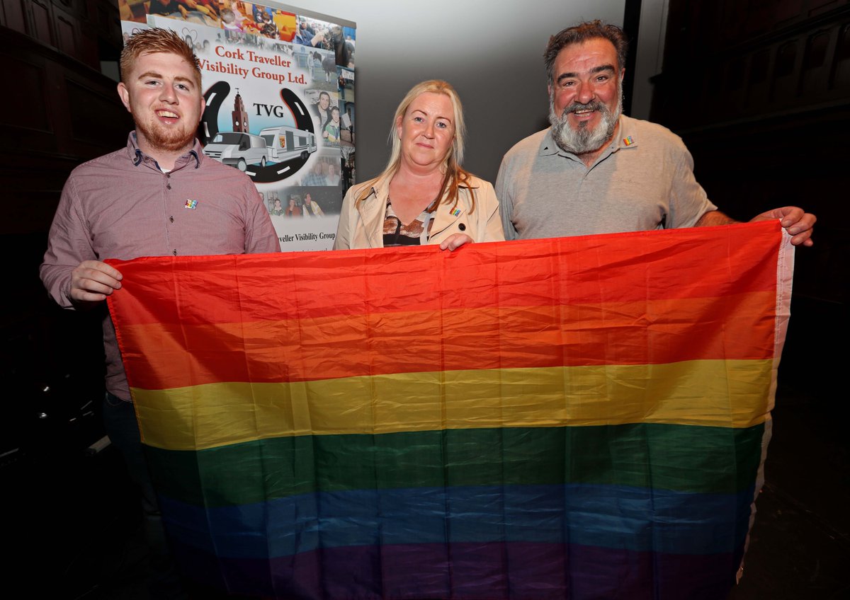 CorkLGBTweek's tweet photo. We're proud @CorkLGBTweek to be a #MincéirAlly, one from the archives - Tom, Anne and Breda of @tvgcorkclg with the late and much missed @mountmusicdave #LGBTInterAgency during our collaboration for #CorkLGBTIAwarenessWeek2017 #TravellerPride #DiversityWithin https://t.co/cgHhKCREW4