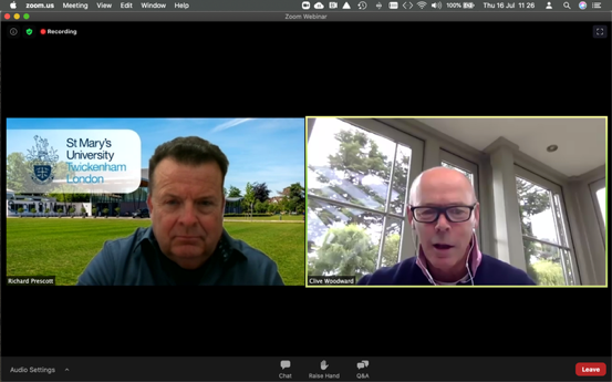 richprescot's tweet photo. My thanks to the excellent @YourStMarys AV team especially Dan Weston, Toby Burgess for today's Webinar with @CliveWoodward and @tigerbeanmedia for the superb promotional materials. Huge thanks to Sir Clive for an excellent Q&amp;A and to everyone who registered. @StMarysRugbyMSc https://t.co/zey5gbbmGq