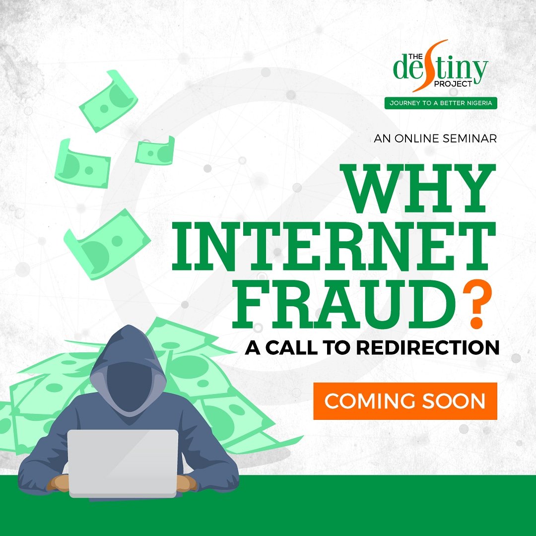 TheDestinyPrj's tweet photo. Watch this space. It is coming in soon.  It is time to change the narrative. 🕺🏾💃🏾

Watch out for our online seminar - WHY INTERNET FRAUD? A CALL TO REDIRECTION. 🌈

#thedestinyproject #TDP #saynotoonlinefraud #saynotoillegalimmigration #saynotosocialvices #saynotorape https://t.co/Wp7P9KQJcM