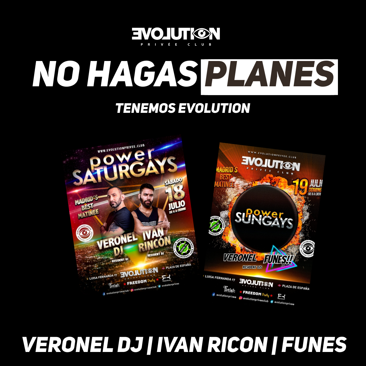 Evolutionprivee's tweet photo. 𝗣𝗢𝗪𝗘𝗥𝗦𝗔𝗧𝗨𝗥𝗚𝗔𝗬𝗦 y 𝐏𝐎𝐖𝐄𝐑𝐒𝐔𝐍𝐆𝐀𝐘𝐒🔥💪🏻⭐
𝗟𝗔s 𝗠𝗘𝗝𝗢𝗥es 𝗠𝗔𝗧𝗜𝗡𝗔𝗟 𝗗𝗘 𝗠𝗔𝗗𝗥𝗜𝗗 𝗖𝗢𝗡 🕶 𝗜𝗩𝗔𝗡 𝗥𝗜𝗡𝗖Ó𝗡 𝗬 𝗩𝗘𝗥𝗢𝗡𝗘𝗟 𝗬 𝗙𝗨𝗡𝗘𝗦

ESTE SÁBADO Y DOMINGO LAS POWER VUELVEN A EVOLUTION
NO HAGAS PLANES https://t.co/B9KpzSYUJL