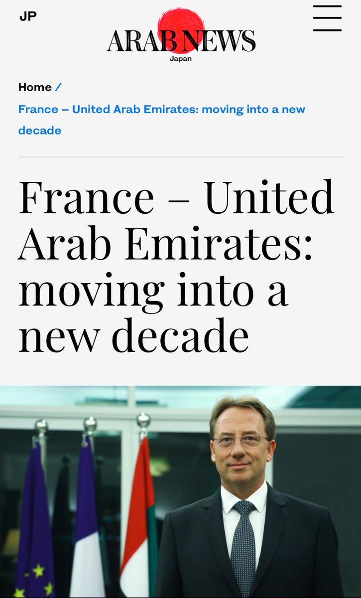 FranceEmirats's tweet photo. Retrouvez le message de @ludovic_pouille pour le lancement du nouveau média francophone régional Arab News 📰 
« France – Émirats arabes unis : Entrée dans une nouvelle décennie » 🇦🇪🇫🇷

👉 en français : https://t.co/l4hdbrasHX
👉 en anglais : https://t.co/NFCrsuBwX2 https://t.co/9beGcbKOgb