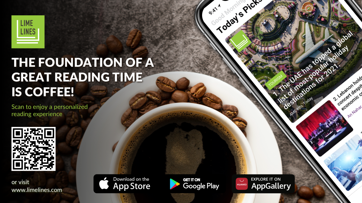 LimelinesMENA's tweet photo. To many, happiness is a cup of coffee and an interesting read. Limelines teams up with the region's coffee shops to bring the best out of the two worlds, or simply, the #PerfectPair. Stay tuned as we'll meet at your closest favorite #coffee place.
#Limelines #MENA https://t.co/k4RF8uQsFc