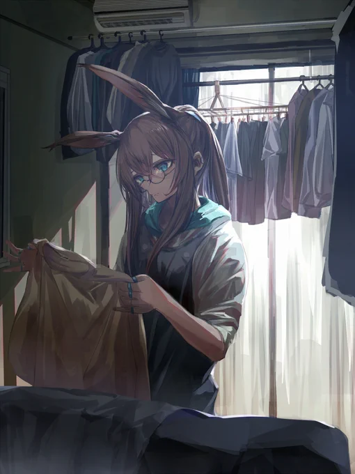「乾かない…」 
