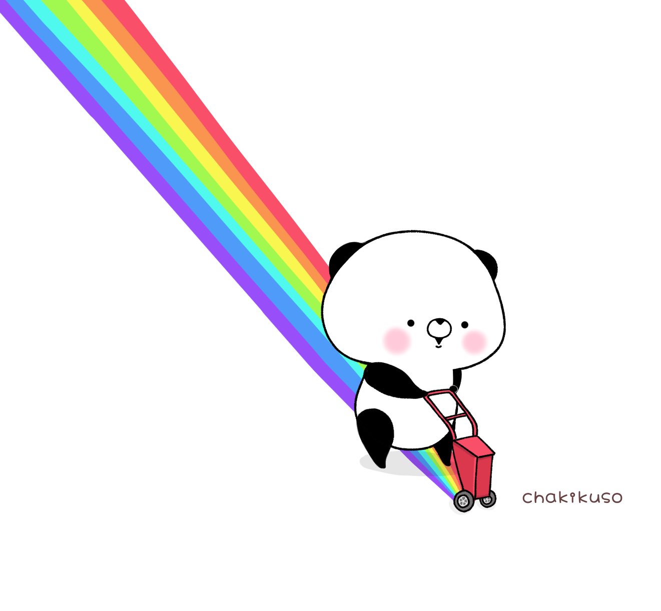 Chakikuso 虹の日 こころにパンダ イラスト 虹 T Co Wljkhuzam2 Twitter