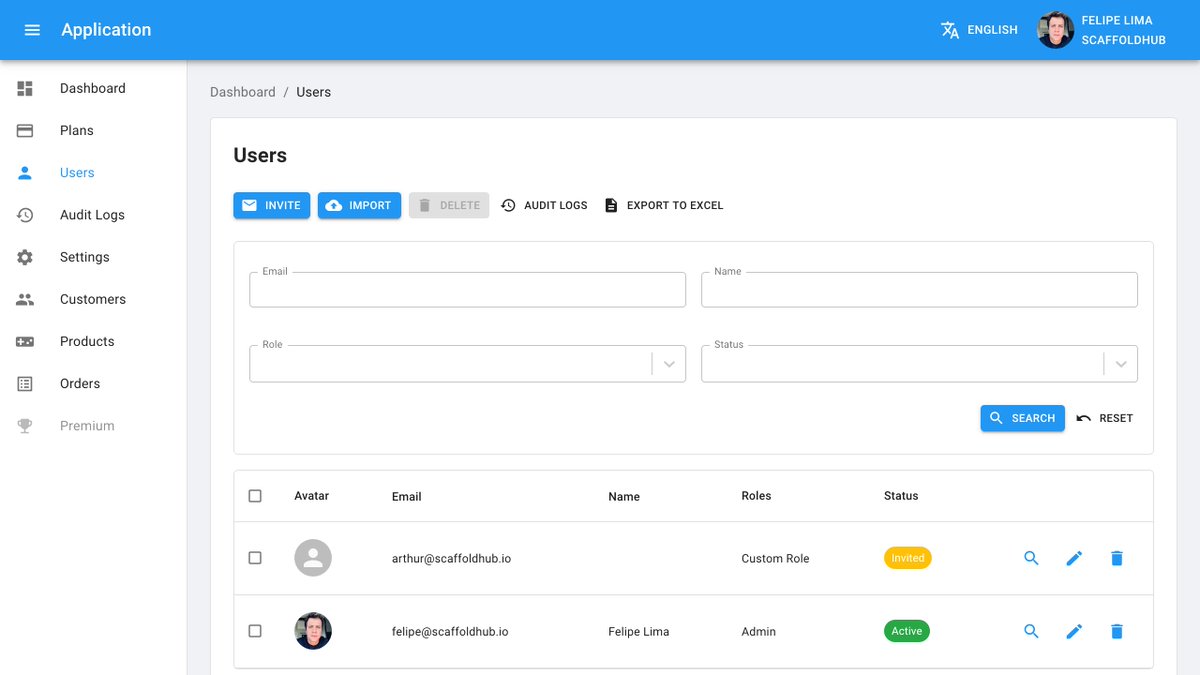 scaffoldhub_io's tweet image. 🚀 Full-Stack Web App Generator

⚛️ React / Redux
🖥 Material UI
✅ NodeJS
🗂 SQL or MongoDB

🖥 LIVE DEMO: react-material-ui-demo.web.app
📔 DOCS: docs.scaffoldhub.io
⚙️ GENERATOR: scaffoldhub.io