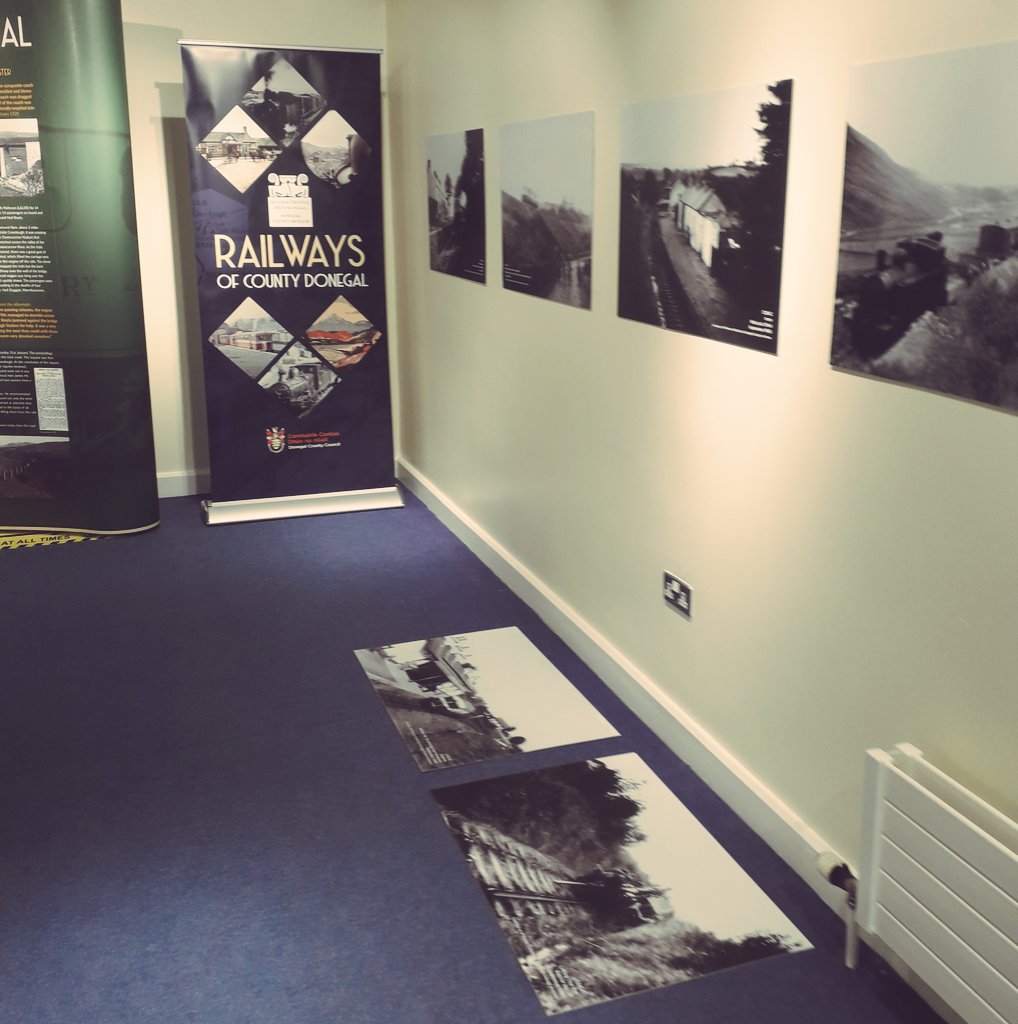 Donegalcomuseum's tweet photo. Busy setting up our new #Railways of County #Donegal exhibition which features the photos of A M Davies taken in the 1950's/60's & we're looking forward to welcoming visitors v soon @donegalcouncil @DonegalCoArchiv @govisitdonegal @DonegalRailway @visit_donegal @VisitLK https://t.co/0lXtnjIh7z