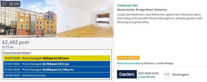 Waterloo 2-bed with garden down 20% to £2,492  https://www.rightmove.co.uk/property-to-rent/property-93570689.html