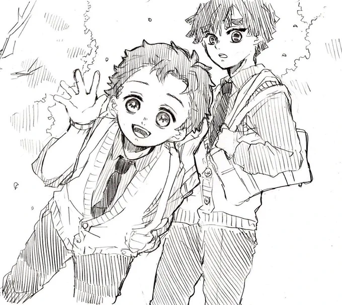 ⚠️本誌
炭i彦と善i照rkgk
久しぶりに描いてみました 