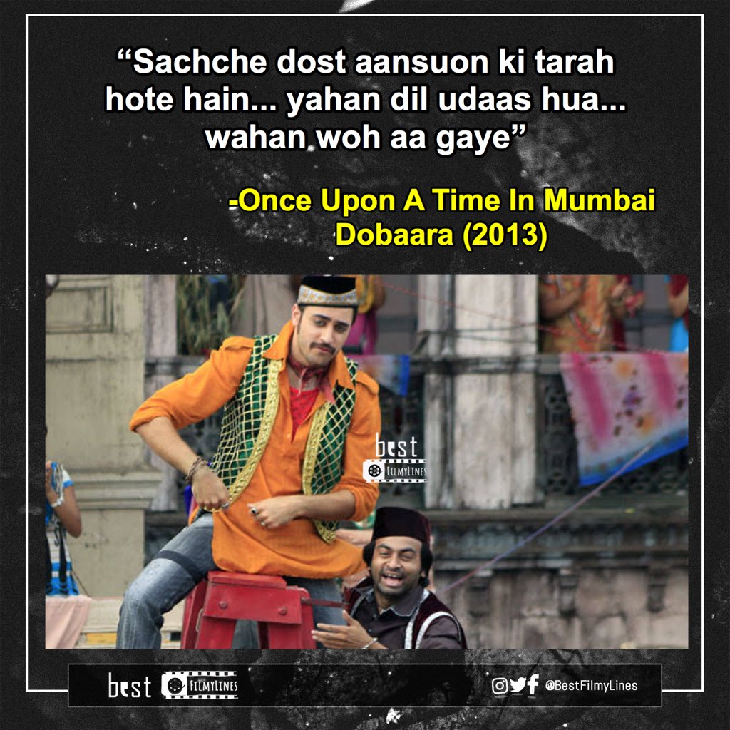 BestFilmylines_'s tweet photo. -Once Upon A Time In Mumbai Dobaara (2013), dir. Milan Luthria

#ImranKhan #AkshayKumar #Ouatim2 #bollywood #bollywoodmovie #bollywoodmovies #bollywooddialogue #indiancinema #hindi #hindimovie #dialogue #dialogues #quote #quotes #bestfilmylines https://t.co/TW94y2IsWM