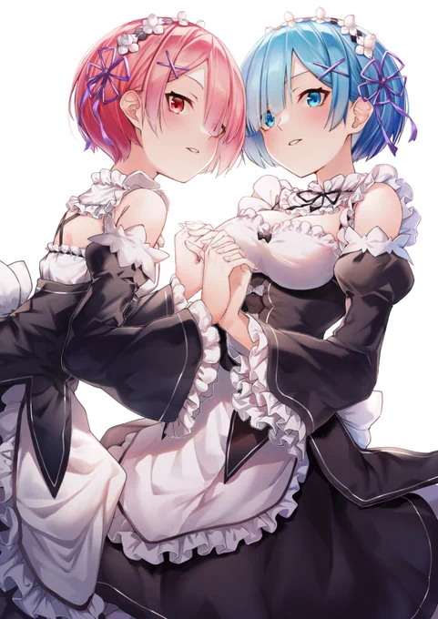 レム&ラム 背景なし
#リゼロ 