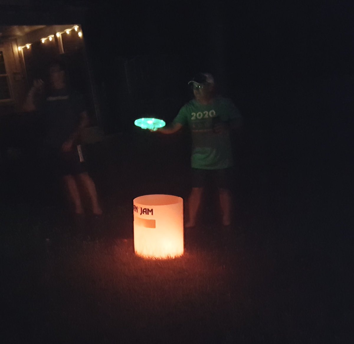 runningsupt's tweet photo. Great time at the lake playing games!  When it’s too hot during the day, pull out the lighted corn hole boards and my favorite, Kan Jam Illuminate and play at night!  #NightsOfKanJam https://t.co/ymFLUUc5yA