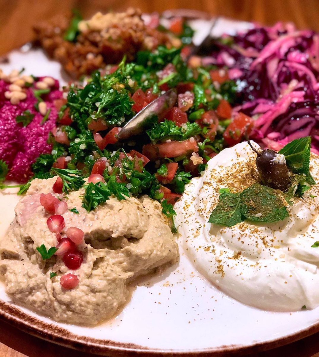 TabuleToronto's tweet photo. We have to say... we are totally on-board with this logic! 😉

📷  @thenomnivore_ “When you can’t decide on one dip at @tabulemiddleasterncuisine why not get them all on the chefs platter” 🍽  #TabuleMiddleEastern #DineLocal #AllTheDips https://t.co/sDoDLSEV3r