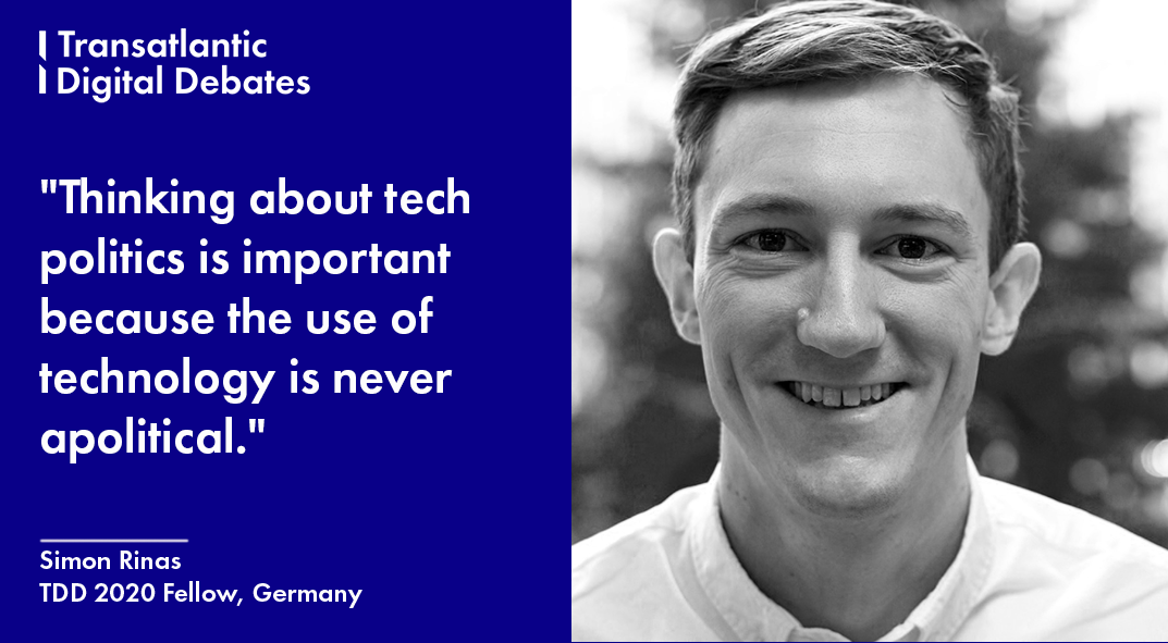 GPPi's tweet photo. Is tech political? #TDD2020 fellow @si_rinas says yes.

As a research fellow at @CAISnrw, he draws on his policy background to explore the geopolitics of tech &amp; the concept of sovereignty in emerging technologies.

Learn more: https://t.co/hwJGEx54dR https://t.co/Pe1qmnhoQj