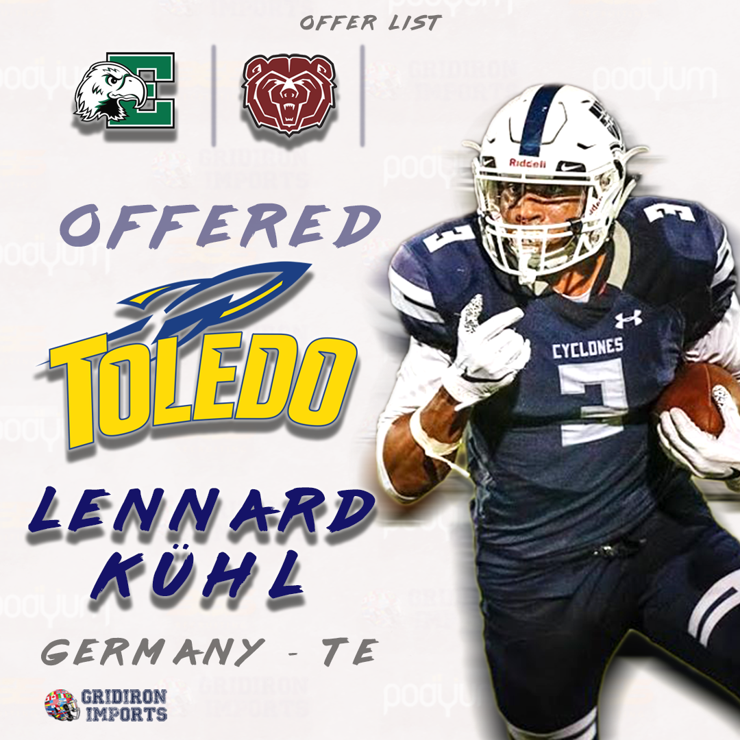 GridironImports's tweet photo. Congratulations to Lennard Kรผhl for receiving a D1 offer from the University of Toledo!
@lennard_cool
@UToledo @ToledoFB @casadyschoolokc
#FurstyRazorbacks @ThePodyum @PodyumPreps @365Athletes https://t.co/GYzZQtxJUZ