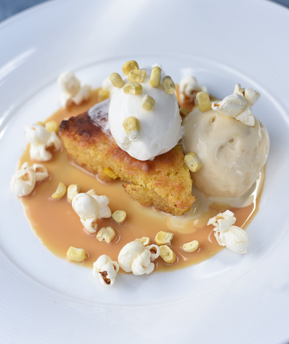 barringtonsclt's tweet photo. Dessert alert! You might want to save room for this one!
Sweet Corn Cake, Dolce De Leche Ice Cream, Pop Corn, Dry Freeze Corn, and Whipped Cream. #cltdesserts #charlottedessert #barringtonsclt #clteats #eatdrinkclt #moffettrestaurantgroup https://t.co/yC1S4t95CV