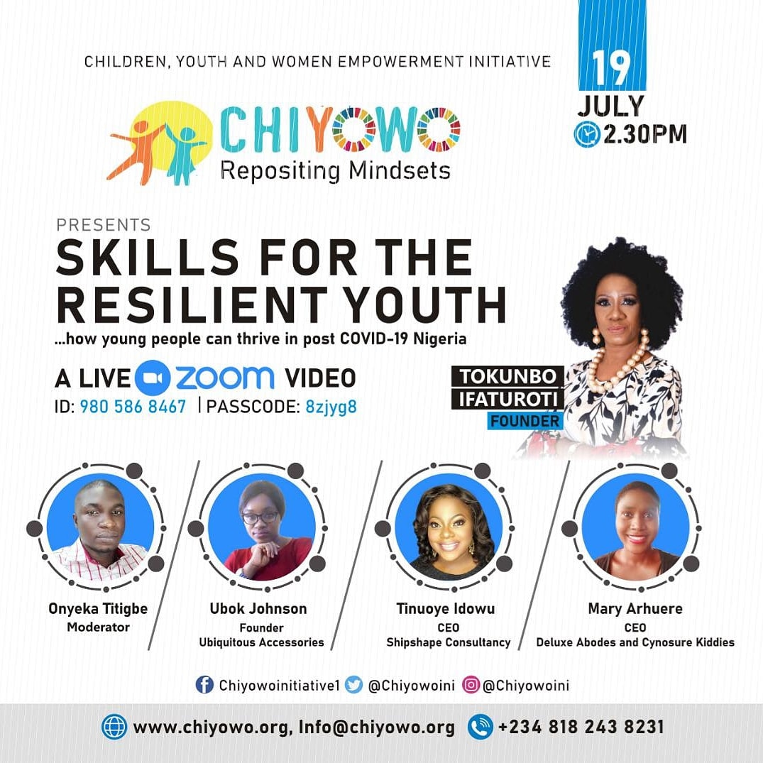 TAAICONSULTANCY's tweet photo. Youth empowering Youth! Please spread the word and join us this Sunday, 19 July at 2.30pm EST/WAT.

You can become what you strive to become ~Tokunbo Ifaturoti 

Meeting ID: 980 586 8467
Passcode: 8zjyg8 https://t.co/YP6OGQBfqs