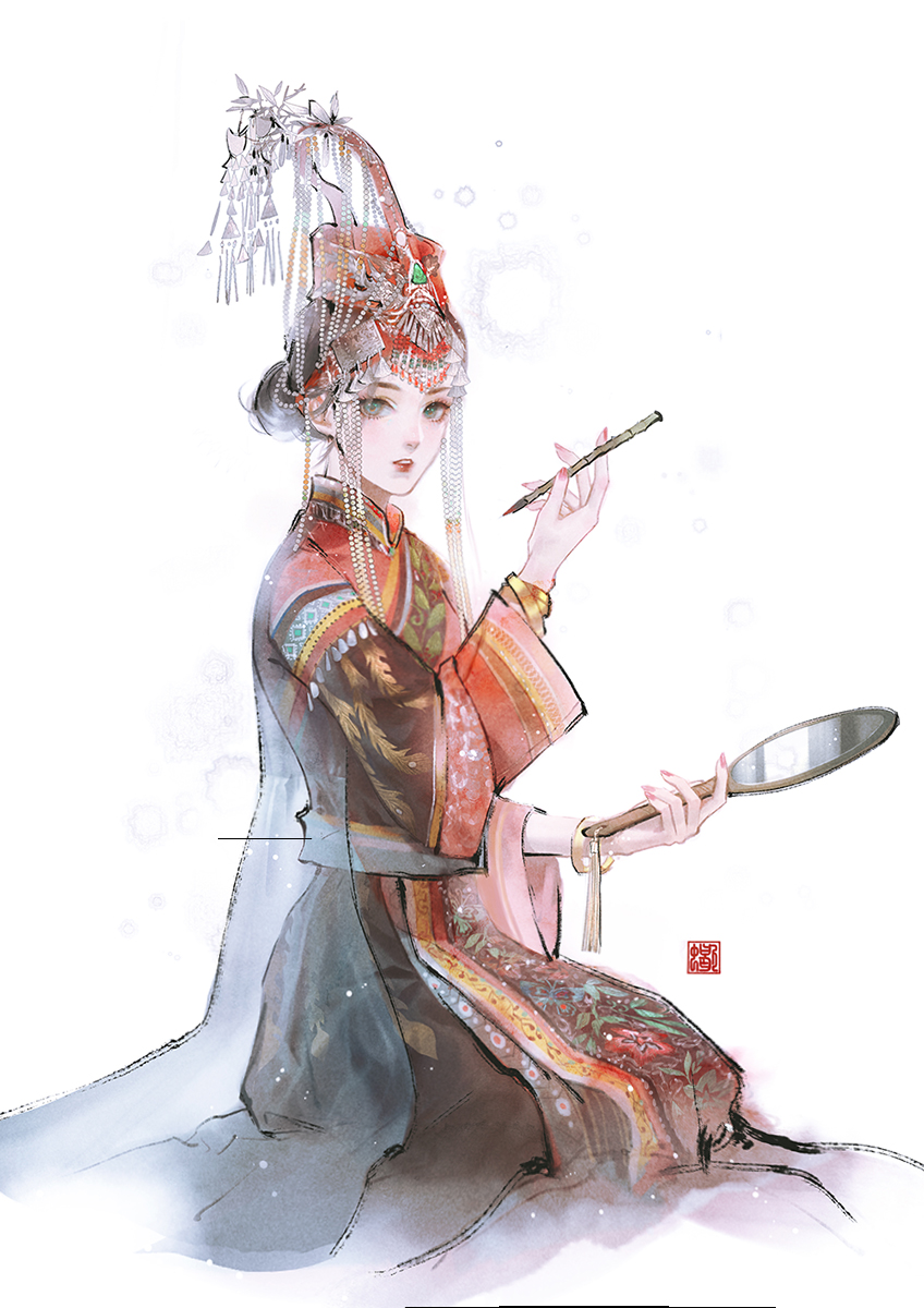 illustration  of Chinese ethnic minorities #originalart