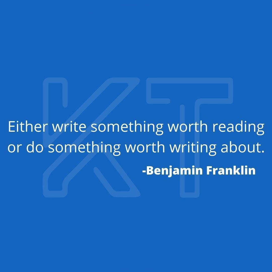 KothariTech's tweet photo. Either Write Something Worth Reading Or Do Something Worth Writing About It
Credit: Benjamin Franklin
.
.
.
.
.
.
.
#kotharitech #KTapp #KTtips #KTPost #onlinemarketing #marketinghumor #business #marketingagency #marketingdigital2020 #marketingdigital #socialmedia #websitedesign https://t.co/Tcu9vaoeW7