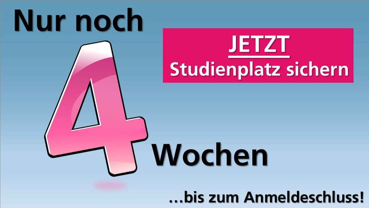 tawcampus's tweet photo. Noch in #2020 #berufsbegleitend zum #Bachelor oder #Master durchstarten. Informiere Dich jetzt unter https://t.co/xoO4zMshGD.
Anmeldeschluss ist der 16. August 2020 !!!! https://t.co/muqnNH0T4Z