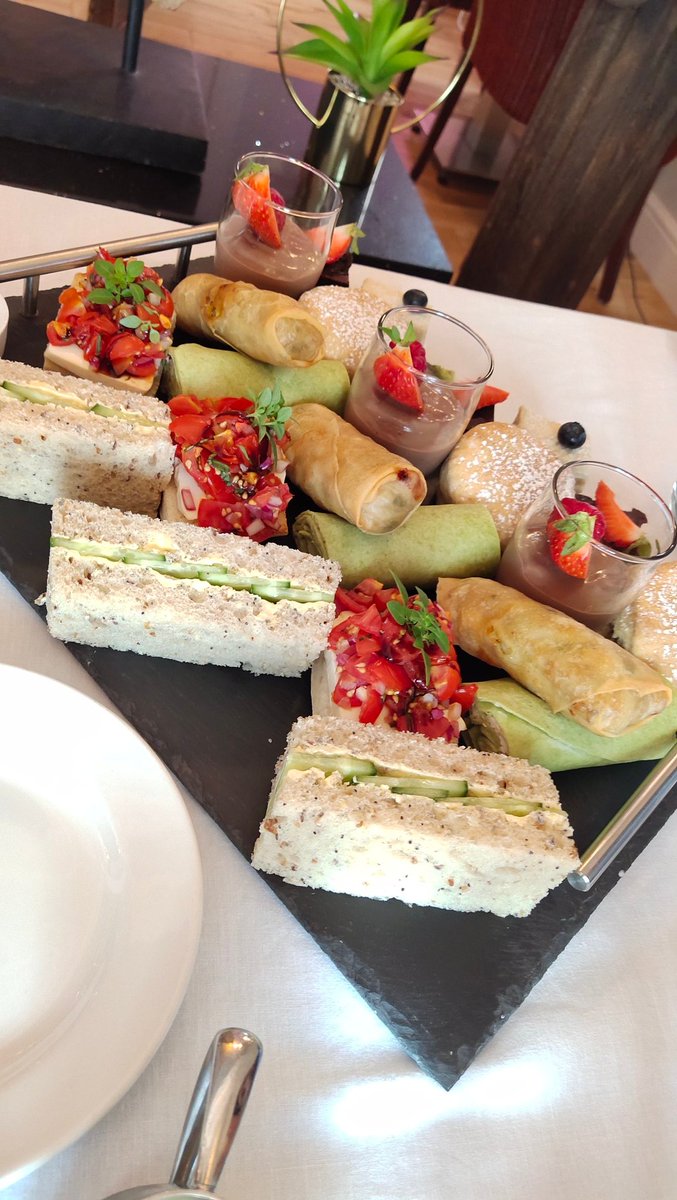 pedalsingh's tweet photo. First time out as a family to a restaurant since Lockdown @aparkviewhotel #Veganteaparty #veganfood #plantpower Brilliant selection. Give it a go peeps...local and run by a beautiful family ❤️🙏🏽☺️ https://t.co/SS4KNZRfff