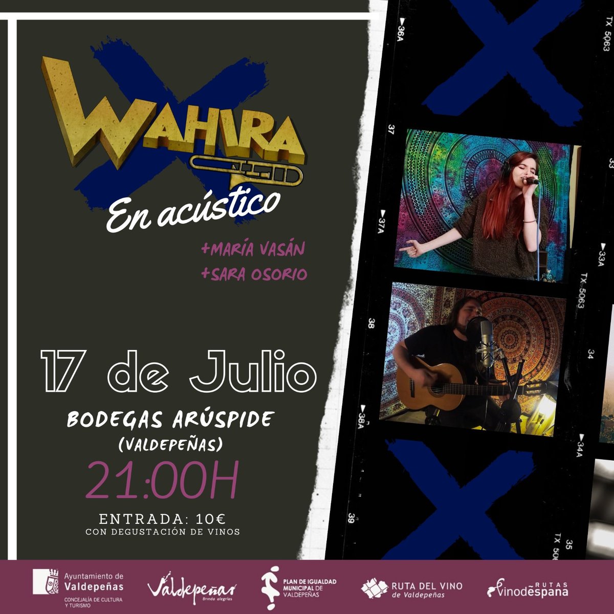 Wahiragrupo's tweet photo. Holaaa!! Mañana Viernes 17 a las 21:00h, estaremos tocando en formato acústico en las Bodegas Arúspides de Valdepeñas.
Será un concierto adaptado con temas propios, versiones y algún tema nuevo. 😉
#bodegasarúspides#
#17dejulio
#Lamancharock https://t.co/DidNbuZtXv