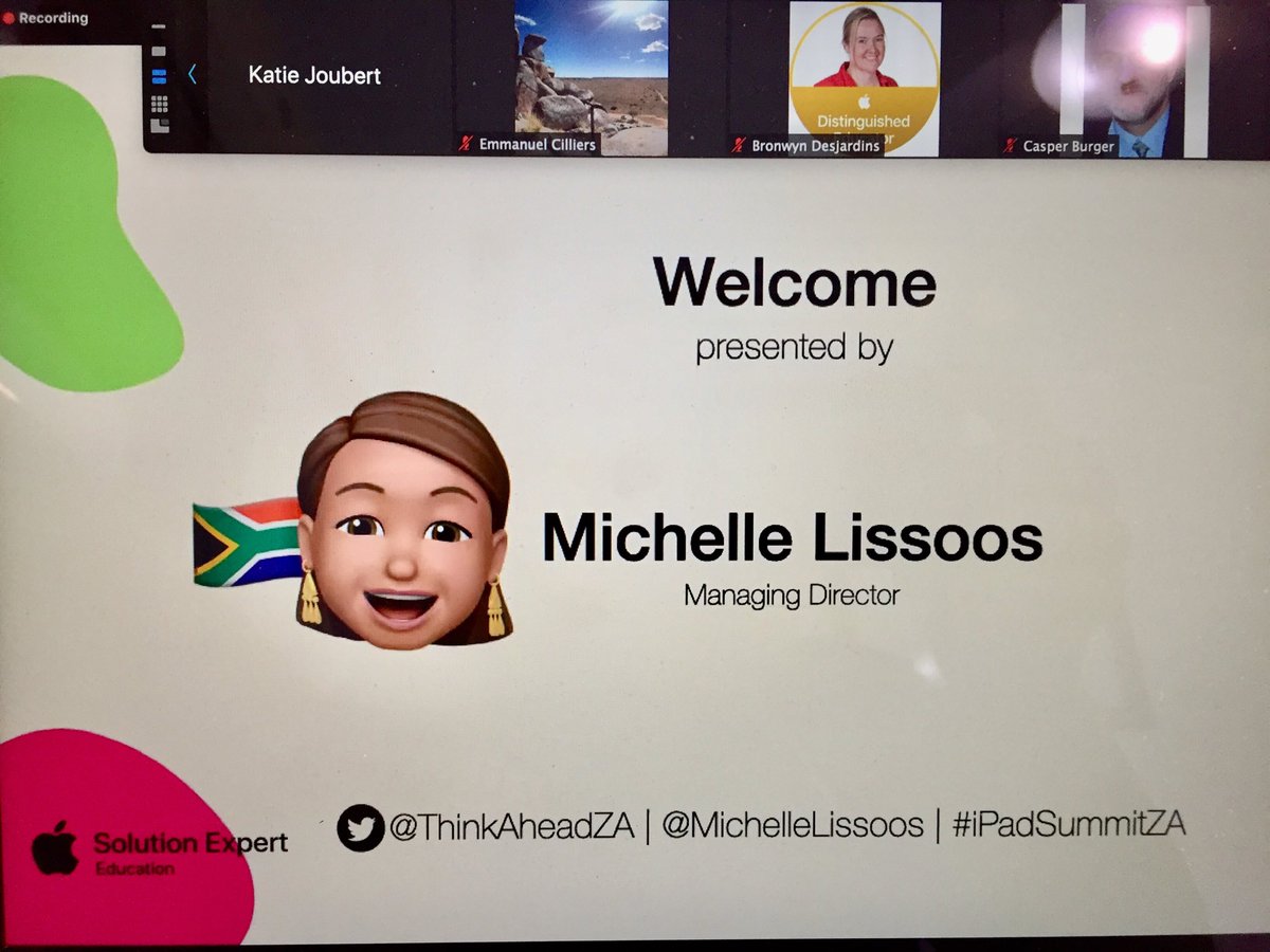 SamanthaPerfec2's tweet photo. Welcome by ⁦@MichelleLissoos⁩ from ⁦@ThinkAheadZA⁩ at the 6th #iPadSummitZA #CouchToClass to 130 delegates across the 🌍 glob https://t.co/NGP5JFL4l6
