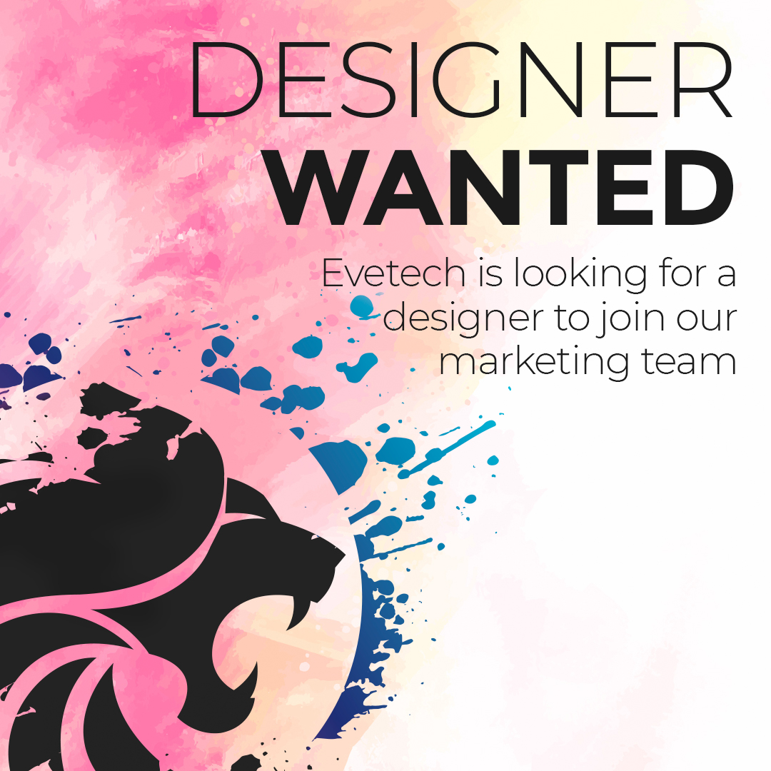 Evetech's tweet photo. Evetech is looking for a talented young designer that can easily adapt, work in a fast passed team and work on multiple projects at once. Must be organised, time-efficient, productive and creative.

For more information please see our Facebook post here🤓:
https://t.co/yQJ3l7Y8B7 https://t.co/8sPH2Ds0fV