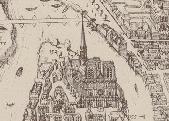 ParisAMDParis's tweet photo. Claes Jansz Visscher 
Ile de la Cité: Notre-Dame.
1618  Paris https://t.co/NxsOts5uhX