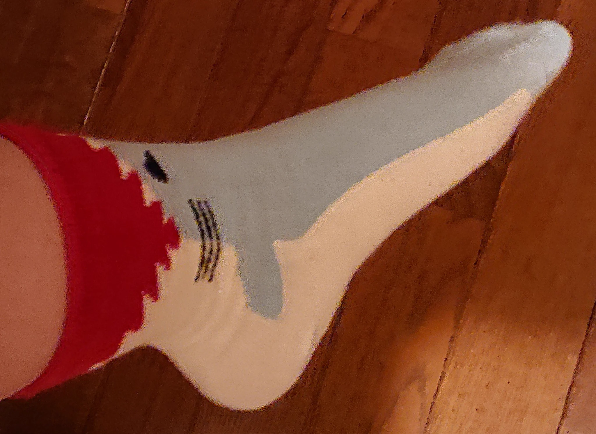 @mamecheese こんばんは。初めまして。私も似たような靴下を持っているのですが、ちーずさんのみたいにシースルーではないので、もろに赤いんですよね。シースルーいいですね。 