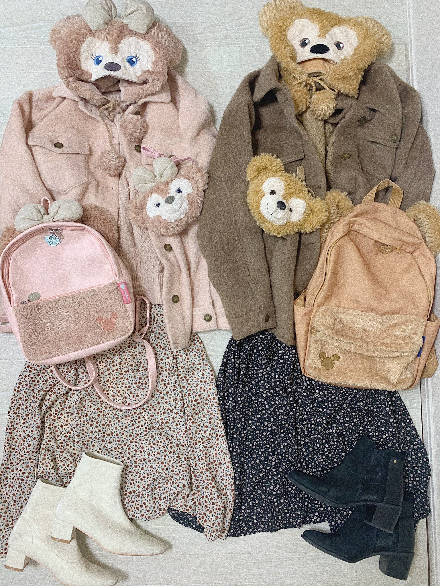 あいにゃん 好評なので Areeam Official の新作アイテムを使ってディズニーコーデを考えたよ ディズニー シーにお友達と行くなら やっぱりダッフィー フレンズッ ガーリーでもカジュアルでも系統がバラバラになってもテーマが一緒だから