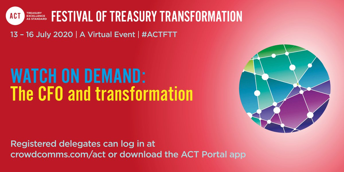 actupdate's tweet photo. How is your wider finance team coping during this transformational period?
Watch a panel discussion with CFOs from global companies @Mubadala, @Novartis and Greensill, facilitated by ACT Chief Executive @carolinesSCI
https://t.co/96lZNxKopT
#actftt #treasurytransformation https://t.co/E37ADWATsF